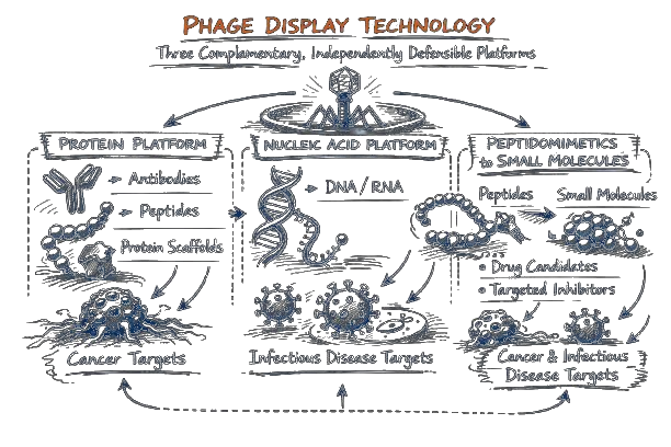Phage Display Technology — Three Complementary Platforms
